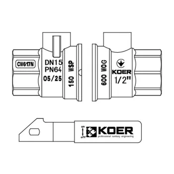 Кран шаровой ГШВ KOER EXTREME KE.215-15 - 1/2