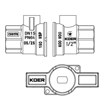 Кран шаровой ГШМ KOER EXTREME KE.218-15 - 1/2