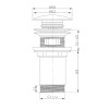 Донный клапан для раковины с переливом KOER PW-07-03 автоматический (Click-Clack) (Цвет белый) 1 1/4'' (KR5783)