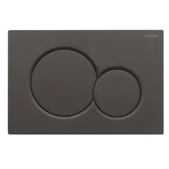 Панель смыва KOER KT-0601-05 240x160x10mm пластиковая, кнопка круглая (цвет черный матовый) (KR5176)