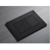 Панель змиву KOER KT-0602-05 240x160x10mm пластикова, кнопка квадратна (колір чорний матовий) (KR5181)