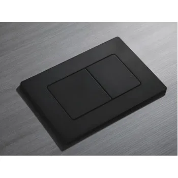 Панель смыва KOER KT-0602-05 240x160x10mm пластиковая, кнопка квадратная (цвет черный матовый) (KR5181)