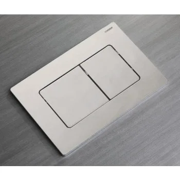 Панель змиву KOER KT-0602-02 240x160x10mm з нержавіючої сталі, кнопка квадратна SUS304 (KR5179)
