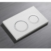 Панель смыва KOER KT-0605-03 220x140x12mm пластиковая, кнопка круглая (цвет белый) (KR5316)