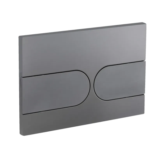 Панель смыва KOER KT-0604-07 240x160x10mm пластиковая, кнопка округленная (цвет графит) (KR5325)