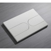 Панель смыва KOER KT-0604-03 240x160x10mm пластиковая, кнопка округленная (цвет белый) (KR5322)