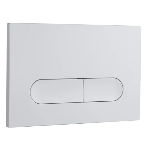 Панель смыва KOER KT-0608-03 240x160x10mm пластиковая, кнопка округленная (цвет белый) (KR6123)