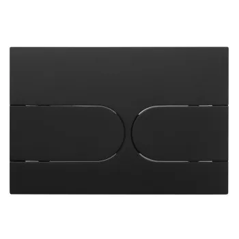 Панель смыва KOER KT-0604-05 240x160x10mm пластиковая, кнопка округленная (цвет черный матовый) (KR5324)