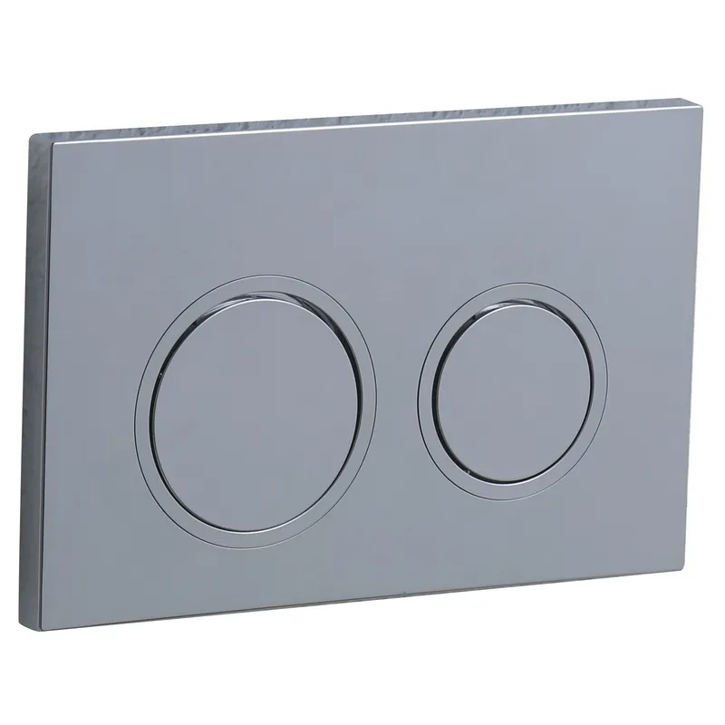 Панель смыва KOER KT-0605-01 220x140x12mm пластиковая, кнопка круглая (цвет хром) (KR5317)