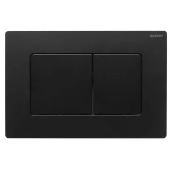 Панель смыва KOER KT-0602-05 240x160x10mm пластиковая, кнопка квадратная (цвет черный матовый) (KR5181)