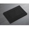 Панель змиву KOER KT-0602-16 240x160x10mm пластикова, кнопка квадратна (колір чорний глянцевий) (KR5182)