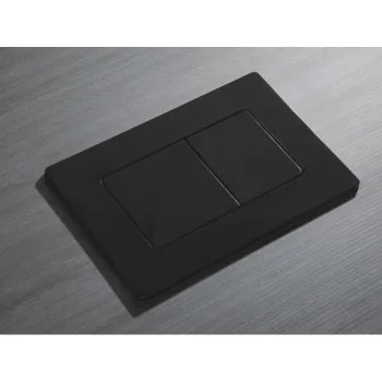 Панель смыва KOER KT-0602-16 240x160x10mm пластиковая, кнопка квадратная (цвет черный глянцевый) (KR5182)