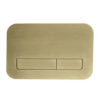Панель смыва KOER KT-0609-12 240x160x7mm пластиковая, кнопка линейная (цвет матовое золото) (KR6132)