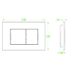 Панель смыва KOER KT-0602-01 240x160x10mm пластиковая, кнопка квадратная (цвет хром) (KR5178)