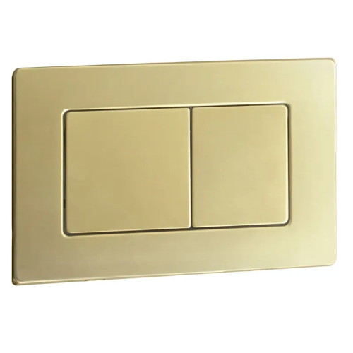 Панель смыва KOER KT-0612-12 240x160x10mm из нержавеющей стали, кнопка квадратная (цвет матовое золото) (KR6121)