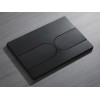 Панель смыва KOER KT-0604-05 240x160x10mm пластиковая, кнопка округленная (цвет черный матовый) (KR5324)