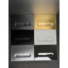 Панель смыва KOER KT-0608-05 240x160x10mm пластиковая, кнопка округленная (цвет черный матовый) (KR6125)