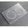 Панель змиву KOER KT-0601-14 240x160x10mm пластикова, кнопка кругла (колір сатин) (KR5177)