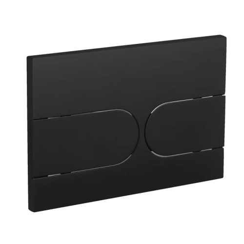 Панель смыва KOER KT-0604-05 240x160x10mm пластиковая, кнопка округленная (цвет черный матовый) (KR5324)