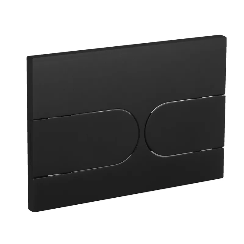 Панель смыва KOER KT-0604-05 240x160x10mm пластиковая, кнопка округленная (цвет черный матовый) (KR5324)