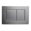 Панель змиву KOER KT-0612-07 240x160x10mm з нержавіючої сталі, кнопка квадратна (колір графіт) (KR6122)