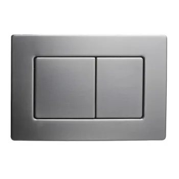 Панель змиву KOER KT-0612-07 240x160x10mm з нержавіючої сталі, кнопка квадратна (колір графіт) (KR6122)