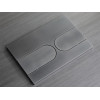 Панель змиву KOER KT-0604-07 240x160x10mm пластикова, кнопка закруглена (колір графіт) (KR5325)