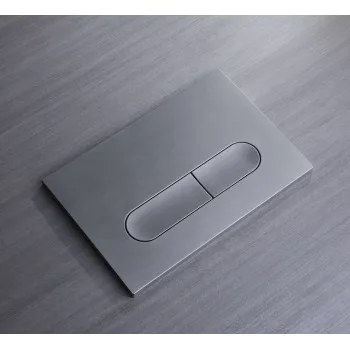 Панель змиву KOER KT-0608-07 240x160x10mm пластикова, кнопка закруглена (колір графіт) (KR6128)