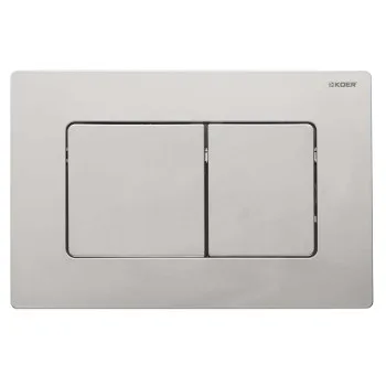 Панель змиву KOER KT-0602-02 240x160x10mm з нержавіючої сталі, кнопка квадратна SUS304 (KR5179)
