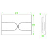 Панель смыва KOER KT-0604-05 240x160x10mm пластиковая, кнопка округленная (цвет черный матовый) (KR5324)