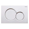 Панель змиву KOER KT-0601-01 240x160x10mm пластикова, кнопка кругла (колір хром) (KR5174)