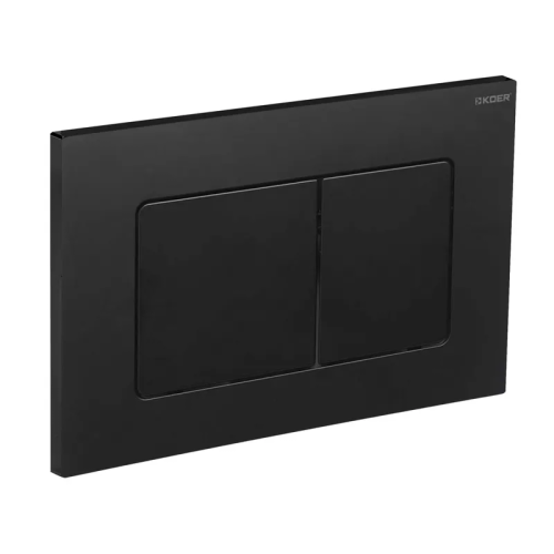 Панель смыва KOER KT-0602-05 240x160x10mm пластиковая, кнопка квадратная (цвет черный матовый) (KR5181)