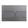 Панель змиву KOER KT-0604-07 240x160x10mm пластикова, кнопка закруглена (колір графіт) (KR5325)