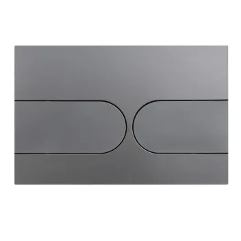 Панель смыва KOER KT-0604-07 240x160x10mm пластиковая, кнопка округленная (цвет графит) (KR5325)