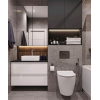 Панель змиву KOER KT-0601-01 240x160x10mm пластикова, кнопка кругла (колір хром) (KR5174)
