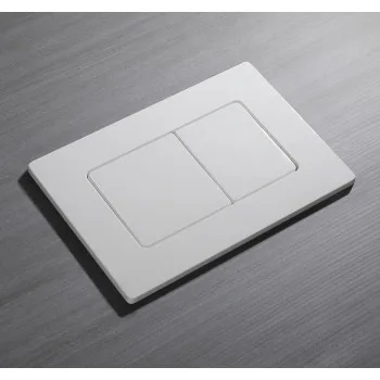 Панель смыва KOER KT-0602-03 240x160x10mm пластиковая, кнопка квадратная (цвет белый) (KR5180)