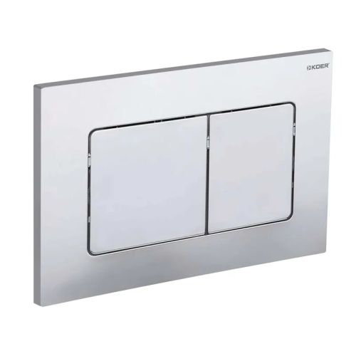 Панель смыва KOER KT-0602-01 240x160x10mm пластиковая, кнопка квадратная (цвет хром) (KR5178)