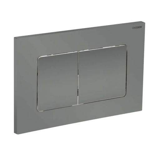 Панель смыва KOER KT-0602-07 240x160x10mm пластиковая, кнопка квадратная (цвет графит) (KR5183)
