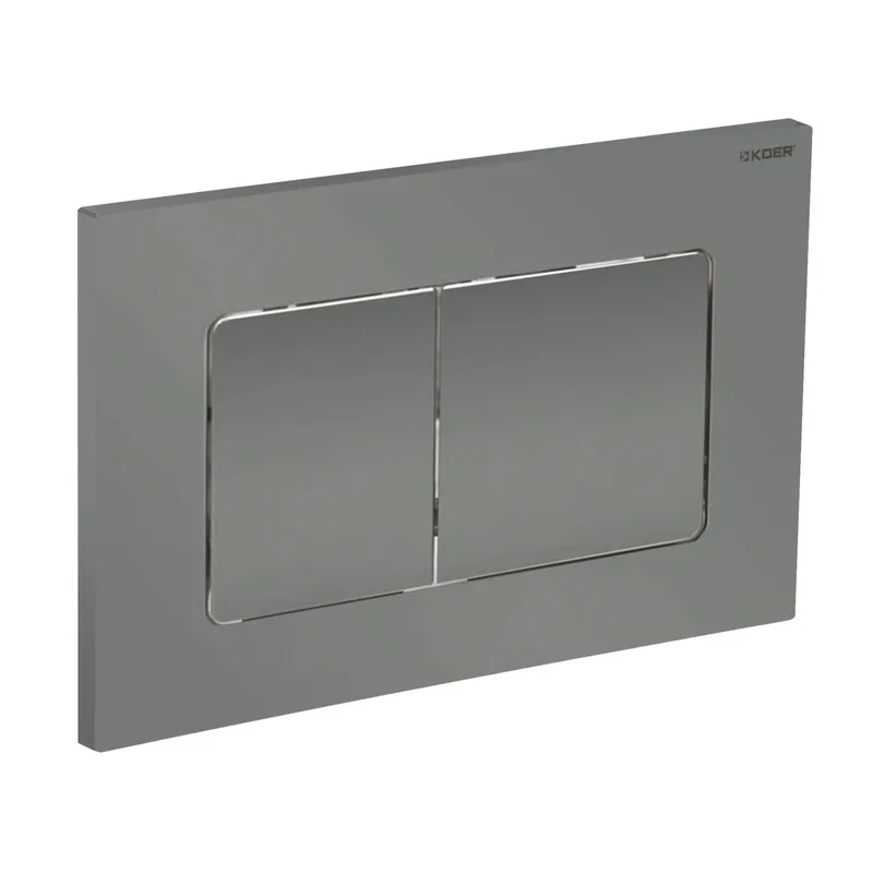 Панель смыва KOER KT-0602-07 240x160x10mm пластиковая, кнопка квадратная (цвет графит) (KR5183)