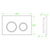 Панель смыва KOER KT-0605-03 220x140x12mm пластиковая, кнопка круглая (цвет белый) (KR5316)