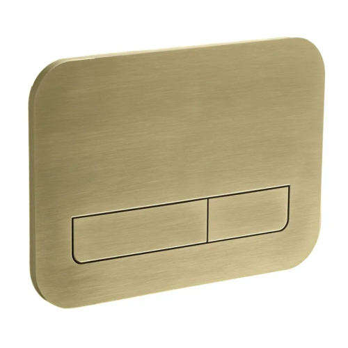 Панель смыва KOER KT-0609-12 240x160x7mm пластиковая, кнопка линейная (цвет матовое золото) (KR6132)
