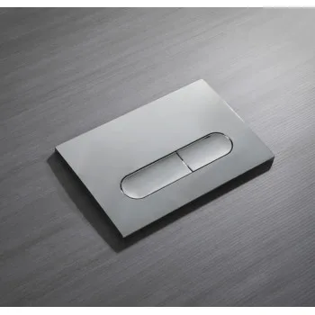 Панель змиву KOER KT-0608-01 240x160x10mm пластикова, кнопка закруглена (колір хром) (KR6124)