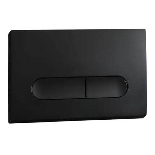 Панель смыва KOER KT-0608-05 240x160x10mm пластиковая, кнопка округленная (цвет черный матовый) (KR6125)
