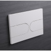 Панель смыва KOER KT-0604-03 240x160x10mm пластиковая, кнопка округленная (цвет белый) (KR5322)