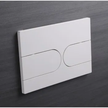 Панель смыва KOER KT-0604-03 240x160x10mm пластиковая, кнопка округленная (цвет белый) (KR5322)