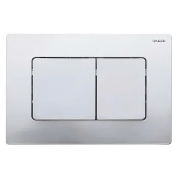 Панель смыва KOER KT-0602-01 240x160x10mm пластиковая, кнопка квадратная (цвет хром) (KR5178)
