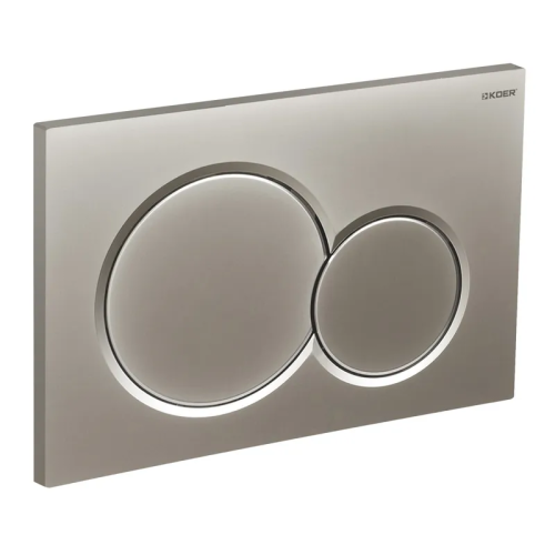 Панель смыва KOER KT-0601-14 240x160x10mm пластиковая, кнопка круглая (цвет сатин) (KR5177)