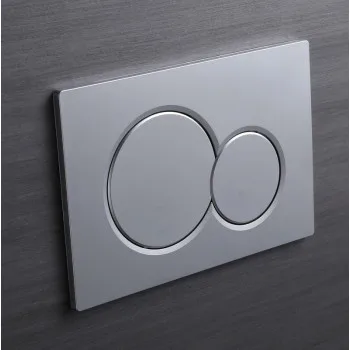 Панель смыва KOER KT-0601-14 240x160x10mm пластиковая, кнопка круглая (цвет сатин) (KR5177)