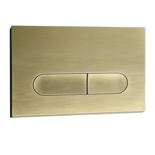 Панель смыва KOER KT-0608-12 240x160x10mm пластиковая, кнопка округленная (цвет матовое золото) (KR6126)