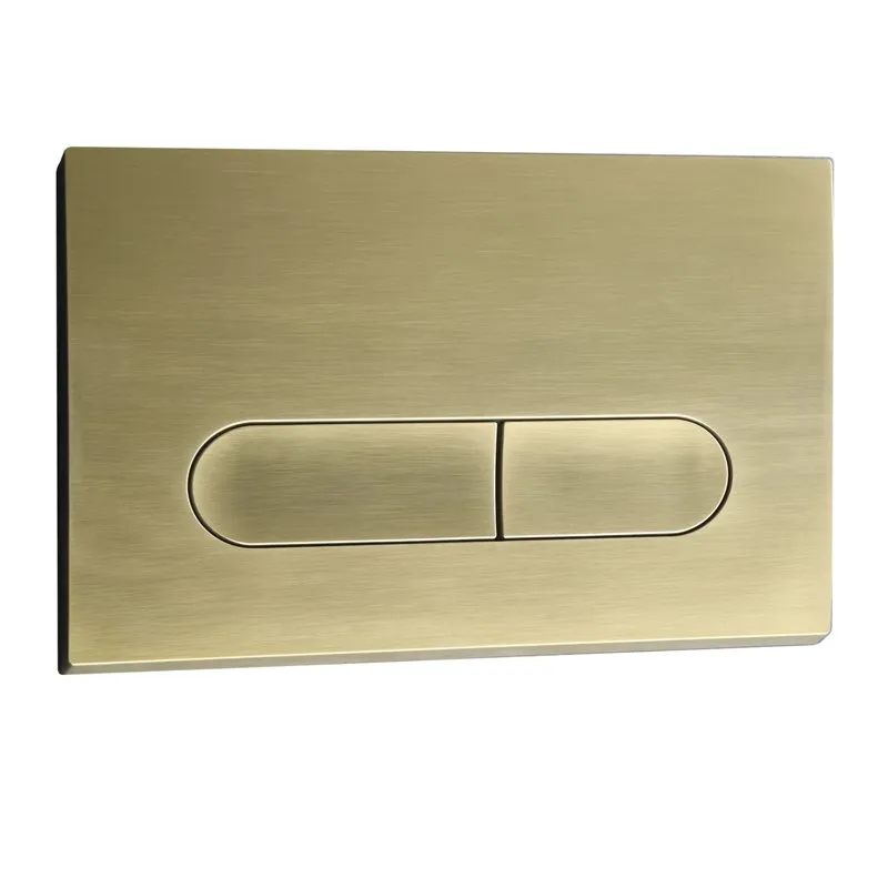 Панель смыва KOER KT-0608-12 240x160x10mm пластиковая, кнопка округленная (цвет матовое золото) (KR6126)